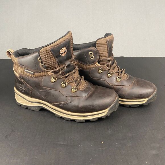 Timberland Waterproof Boys 6.5 Leather Boots Lace Up Hiking Brown 66961,Outdoor - Picture 5 of 9